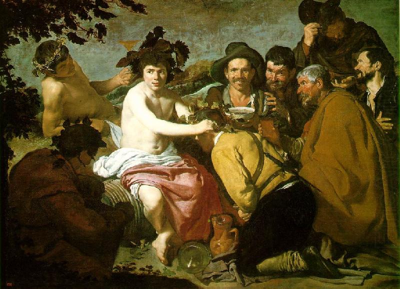 VELAZQUEZ, Diego Rodriguez de Silva y The Topers (The Rule of Bacchus) e china oil painting image